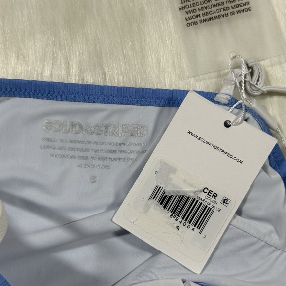 Solid & Striped Women's Size Small Blue The Spencer Belted One Piece Swimsuit - Picture 7 of 12